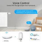 Smart TRV Thermostatic Radiator Actuator Valve with Voice Control Function by Google Home Assistant or Alexa
